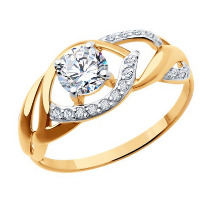 Inel de aur cu fianite