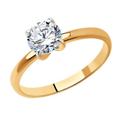 Inel din aur  cu fianit