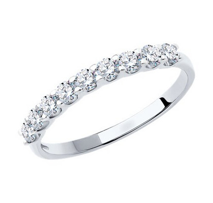 Inel din aur alb cu zirconii