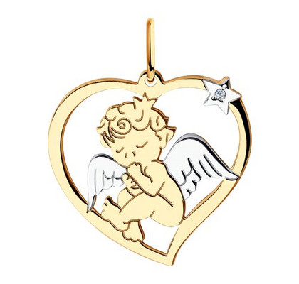 Подвеска из золота с фианитом