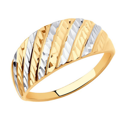Кольцо из золота с алмазной гранью
