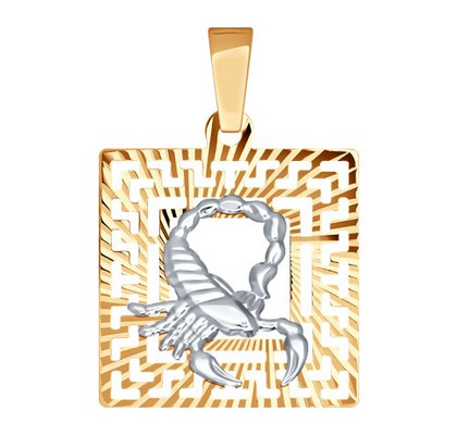 Pandantiv din aur combinat cu tăietură diamantată