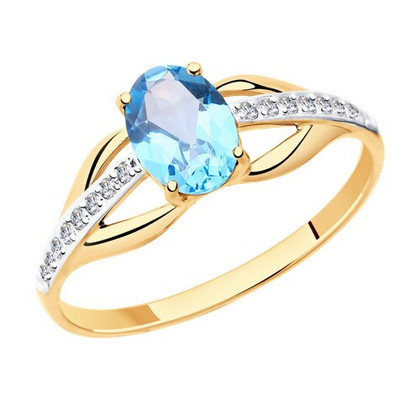 Inel de aur cu topaz