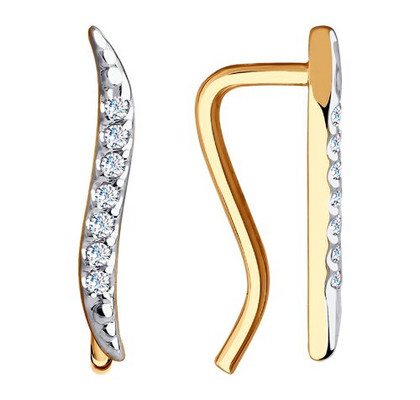 Cercei din aur cu fianite