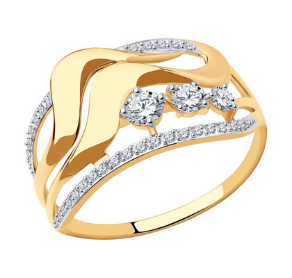 Inel din aur cu zirconiu cubic