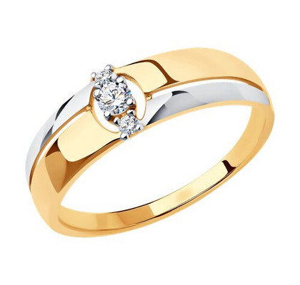 Inel din aur  cu fianit