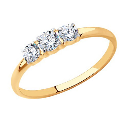 Inel din aur cu fianite