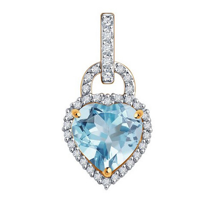 Pandantiv de aur cu topaz