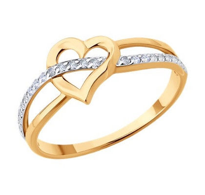 Inel din aur cu fianite