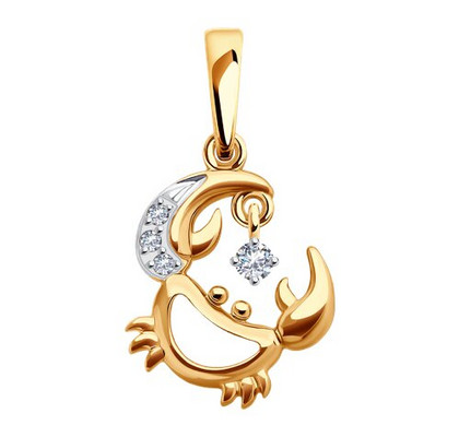 Pandantiv din aur cu zirconii