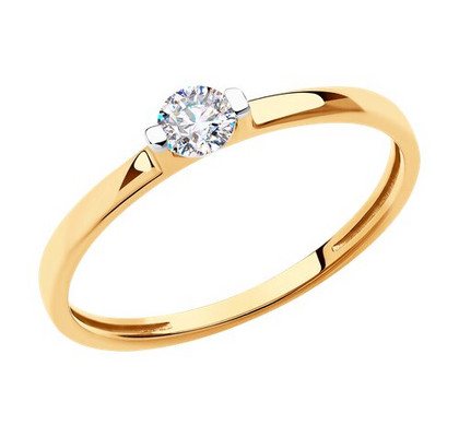 Inel din aur cu zirconii