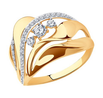 Inel din aur cu zirconii