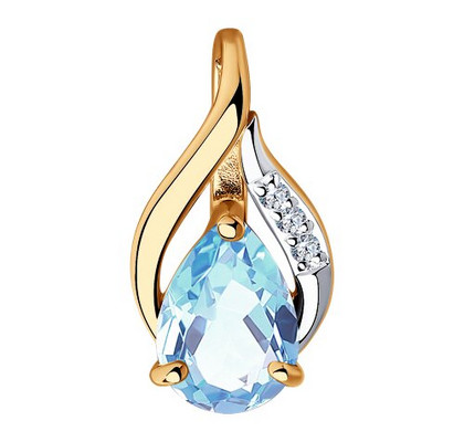 Pandantiv din aur cu topaz