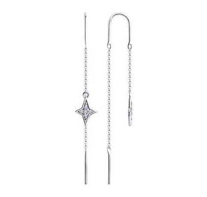 Cercei din argint cu zirconii