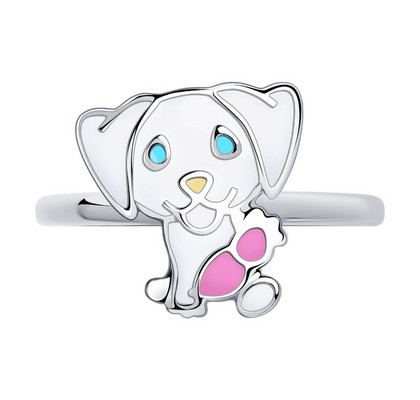 Inel din argint cu email