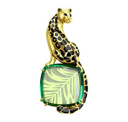 Brosca din argint cu sital și email