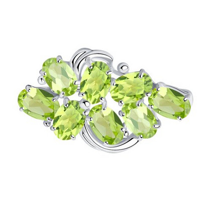 Brosca din argint cu crizolit