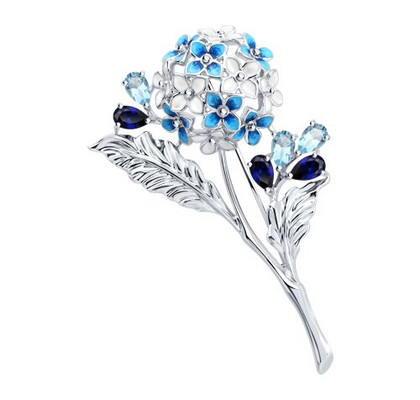 Brosca din argint cu un mix de pietre