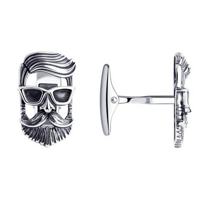 Butoni din argint înnegrit