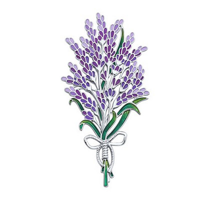 Brosa din argint cu email