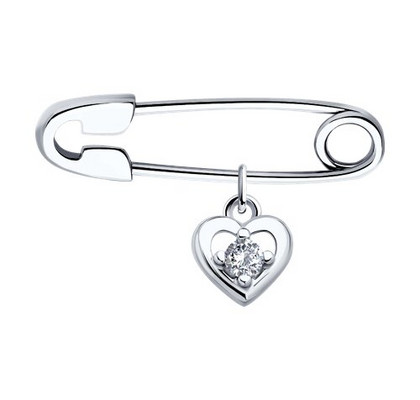 Brosa din argint cu zirconiu cubic