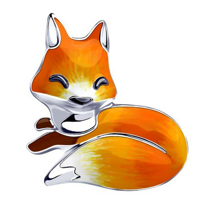 Brosa din argint cu email