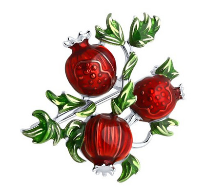 Brosa din argint cu email