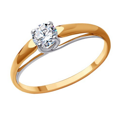 Inel din aur cu zirconia