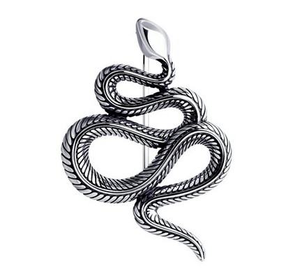 Brosa din argint oxidat