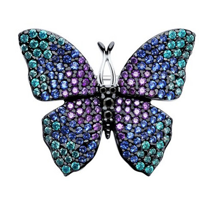 Brosa din argint  cu zirconiu cubic