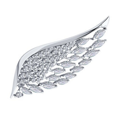 Brosa din argint placat cu aur cu zirconiu cubic