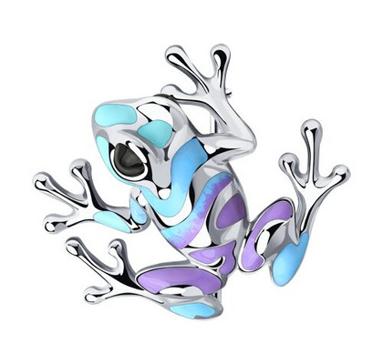 Brosa din argint cu email