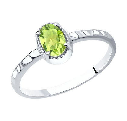 Inel de argint cu peridot