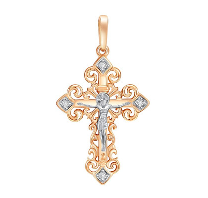 Cruce din aur cu cubic zirconia