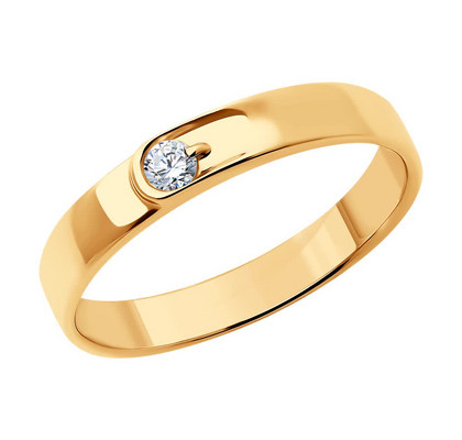 Inel din aur cu fianit