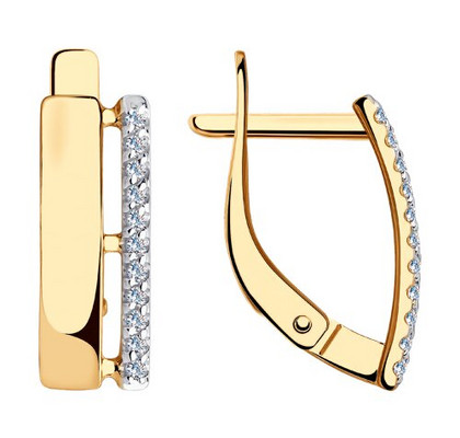 Cercei din aur cu finiale