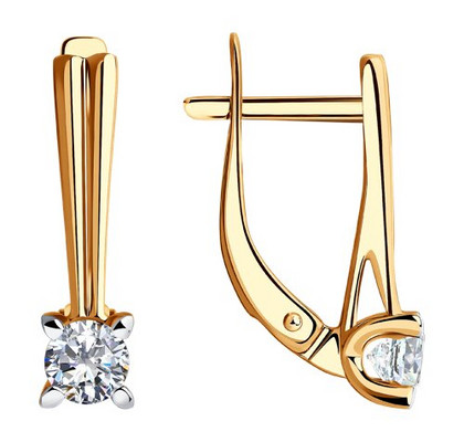 Cercei din aur cu finiale