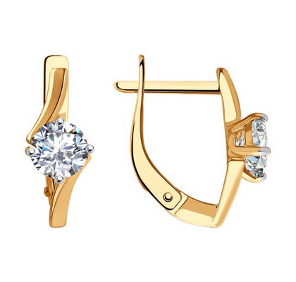 Cercei din aur cu finiale