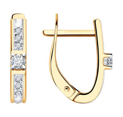 Cercei din aur cu finiale