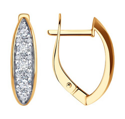 Cercei din aur cu finiale