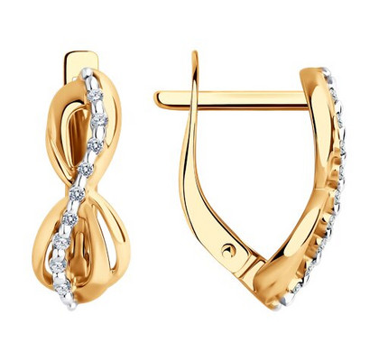 Cercei din aur cu finiale