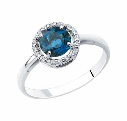 Inel din argint cu topaz london