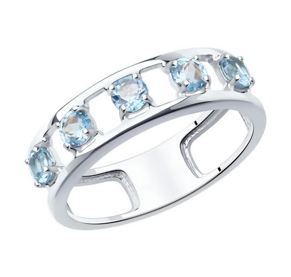 Inel de argint cu topaze