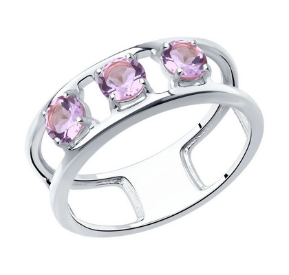 Inel de argint cu ametiste