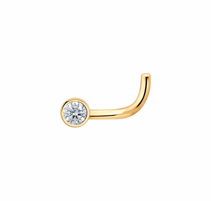 Piercing din argint suflat cu aur