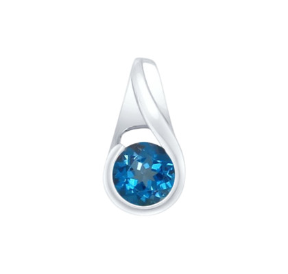 Pandantiv din argint cu topaz London Blue