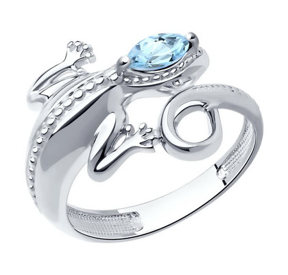 Inel de argint cu topaz