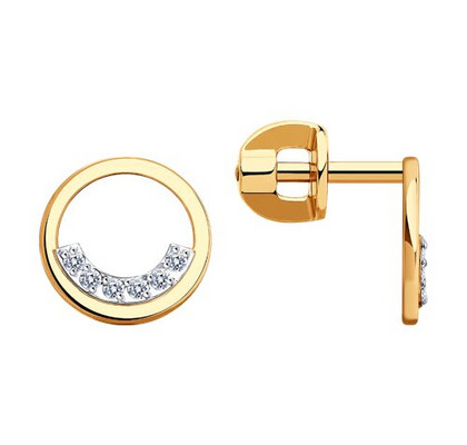 Cercei din aur cu finiale