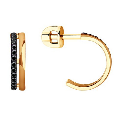 Cercei din aur cu finiale