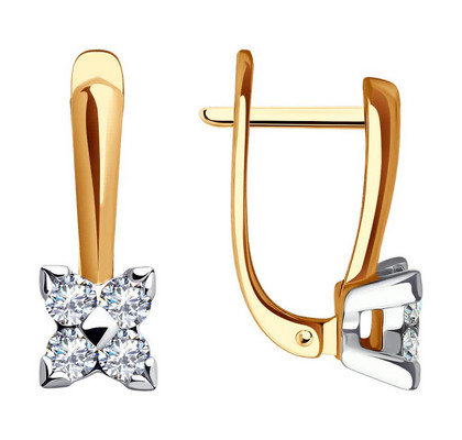 Cercei din aur cu zirconii